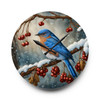 Winter Bluebird Acrylic Wall Clock