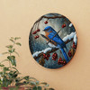 Winter Bluebird Acrylic Wall Clock