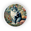 Garden Cat Wall Clock