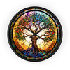 Tree of Life Stained Glass Look Wall Clock