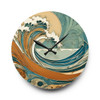 Art Nouveau Style Ocean Waves Square or Round Acrylic Wall Clock Dining Room Living Room kitchen bedroom christmas birthday holiday gift