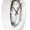 Twisted Floral Wreath Style Wall Clock 