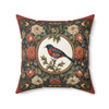 Songbird Throw Pillow| William Morris Inspired| Cottagecore | Living Room, Bedroom, Dorm Room