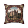 Castle Throw Pillow| William Morris Inspired| Cottagecore | Living Room, Bedroom, Dorm Room