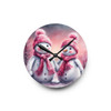 Snowman in Pink Acrylic Wall Clock| Silent Mechanism| Watercolor Design