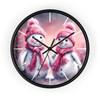 Pink Snowman Wall Clock| Silent Mechanism| Great for Childs Bedroom