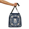 Winter Fox Blue Tote | William Morris Inspired| Adjustable Tote Bag|Two Sizes 16 inch or 18 inch