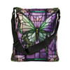 Stained Glass Butterfly Design Tote Bag| Fun Design| Adjustable Tote Strap| Two Sizes 16 inch or 18 inch