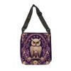 Purple Owl Floral Tote | William Morris Inspired| Adjustable Tote Bag| Two Sizes 16 inch or 18 inch