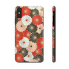 Oriental Floral Design Tough Phone Case for iPhone in 21 different sizes. Compatible with iPhone 7, 8, X, 11, 12, 13, 14 and more.