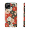 Oriental Floral Design Tough Phone Case for iPhone in 21 different sizes. Compatible with iPhone 7, 8, X, 11, 12, 13, 14 and more.