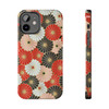 Oriental Floral Design Tough Phone Case for iPhone in 21 different sizes. Compatible with iPhone 7, 8, X, 11, 12, 13, 14 and more.