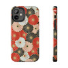 Oriental Floral Design Tough Phone Case for iPhone in 21 different sizes. Compatible with iPhone 7, 8, X, 11, 12, 13, 14 and more.