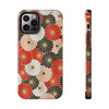 Oriental Floral Design Tough Phone Case for iPhone in 21 different sizes. Compatible with iPhone 7, 8, X, 11, 12, 13, 14 and more.