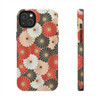 Oriental Floral Design Tough Phone Case for iPhone in 21 different sizes. Compatible with iPhone 7, 8, X, 11, 12, 13, 14 and more.