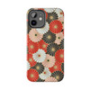 Oriental Floral Design Tough Phone Case for iPhone in 21 different sizes. Compatible with iPhone 7, 8, X, 11, 12, 13, 14 and more.