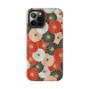 Oriental Floral Design Tough Phone Case for iPhone in 21 different sizes. Compatible with iPhone 7, 8, X, 11, 12, 13, 14 and more.