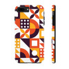 Retro Geometric Pattern Tough Phone Case for iPhone in 21 different sizes. Compatible with iPhone 7, 8, X, 11, 12, 13, 14 and more.