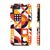 Retro Geometric Pattern Tough Phone Case for iPhone in 21 different sizes. Compatible with iPhone 7, 8, X, 11, 12, 13, 14 and more.