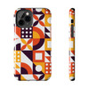Retro Geometric Pattern Tough Phone Case for iPhone in 21 different sizes. Compatible with iPhone 7, 8, X, 11, 12, 13, 14 and more.
