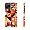 Retro Geometric Pattern Tough Phone Case for iPhone in 21 different sizes. Compatible with iPhone 7, 8, X, 11, 12, 13, 14 and more.