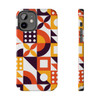 Retro Geometric Pattern Tough Phone Case for iPhone in 21 different sizes. Compatible with iPhone 7, 8, X, 11, 12, 13, 14 and more.