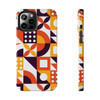 Retro Geometric Pattern Tough Phone Case for iPhone in 21 different sizes. Compatible with iPhone 7, 8, X, 11, 12, 13, 14 and more.
