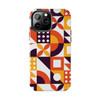 Retro Geometric Pattern Tough Phone Case for iPhone in 21 different sizes. Compatible with iPhone 7, 8, X, 11, 12, 13, 14 and more.