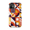 Retro Geometric Pattern Tough Phone Case for iPhone in 21 different sizes. Compatible with iPhone 7, 8, X, 11, 12, 13, 14 and more.