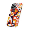 Retro Geometric Pattern Tough Phone Case for iPhone in 21 different sizes. Compatible with iPhone 7, 8, X, 11, 12, 13, 14 and more.