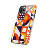 Retro Geometric Pattern Tough Phone Case for iPhone in 21 different sizes. Compatible with iPhone 7, 8, X, 11, 12, 13, 14 and more.