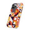 Retro Geometric Pattern Tough Phone Case for iPhone in 21 different sizes. Compatible with iPhone 7, 8, X, 11, 12, 13, 14 and more.