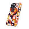 Retro Geometric Pattern Tough Phone Case for iPhone in 21 different sizes. Compatible with iPhone 7, 8, X, 11, 12, 13, 14 and more.