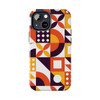 Retro Geometric Pattern Tough Phone Case for iPhone in 21 different sizes. Compatible with iPhone 7, 8, X, 11, 12, 13, 14 and more.