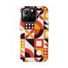 Retro Geometric Pattern Tough Phone Case for iPhone in 21 different sizes. Compatible with iPhone 7, 8, X, 11, 12, 13, 14 and more.