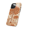 Cream and Rust Trees Tough Phone Cases