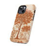 Cream and Rust Trees Tough Phone Cases