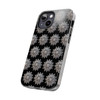 Silver Snowflake on Black Design Tough Phone Cases