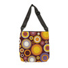 Retro Groovy Circle Pattern Design Tote | Adjustable Tote Bag|Two Sizes 16 inch or 18 inch
