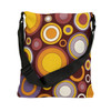 Retro Groovy Circle Pattern Design Tote | Adjustable Tote Bag|Two Sizes 16 inch or 18 inch