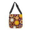 Retro Groovy Circle Pattern Design Tote | Adjustable Tote Bag|Two Sizes 16 inch or 18 inch