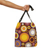 Retro Groovy Circle Pattern Design Tote | Adjustable Tote Bag|Two Sizes 16 inch or 18 inch