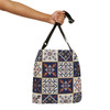 Patchwork Floral Pattern Design Tote | Adjustable Tote Bag|Two Sizes 16 inch or 18 inch