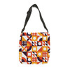Retro Geometric Pattern Design Tote | Adjustable Tote Bag|Two Sizes 16 inch or 18 inch