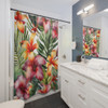 Tropical Floral Design Shower Curtain | Polyester Shower Curtains