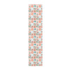 Peach and Sage Cute Cat Pattern Table Runner (Cotton, Poly)