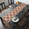 Geometric Pattern in Red, Black, and Cream Table Runner (Cotton, Poly)