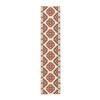 Geometric Pattern in Red, Black, and Cream Table Runner (Cotton, Poly)