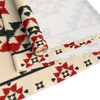 Geometric Pattern in Red, Black, and Cream Table Runner (Cotton, Poly)