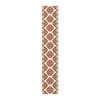 Geometric Pattern in Red, Black, and Cream Table Runner (Cotton, Poly)